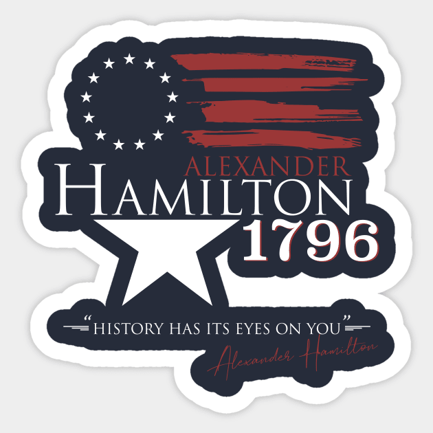Vote for Alexander Hamilton Sticker by kvothewordslinger
